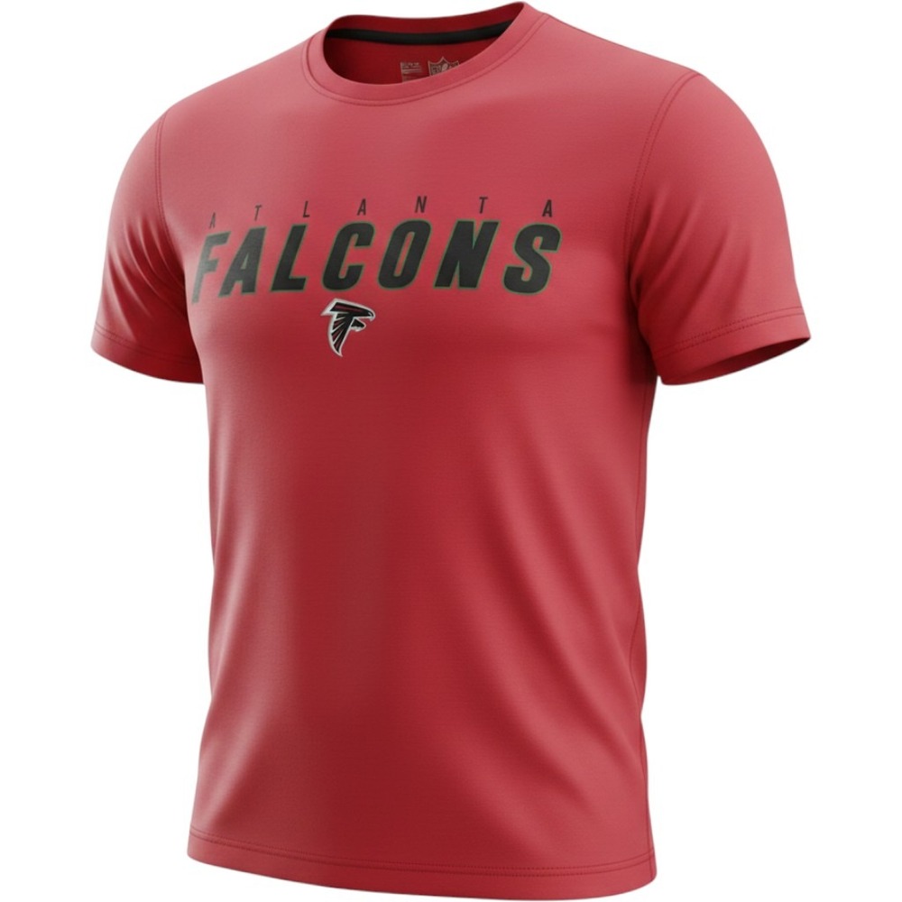 NFL Atlanta Falcons Mens Medium Red Performance Graphic T-Shirt Short Sleeve